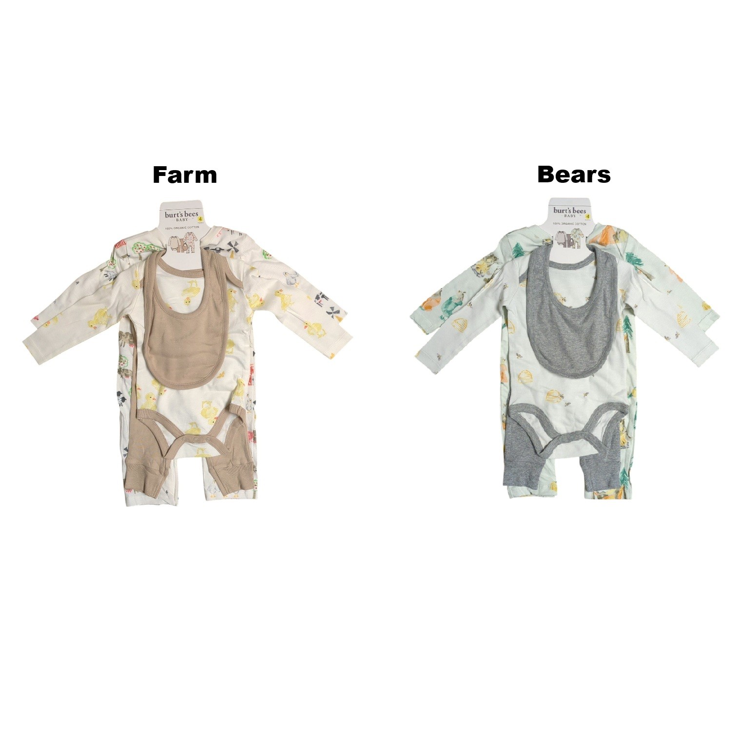 Burt's Bees Baby Toddler Boy Organic Cotton 4-Piece Layette Playwear Set