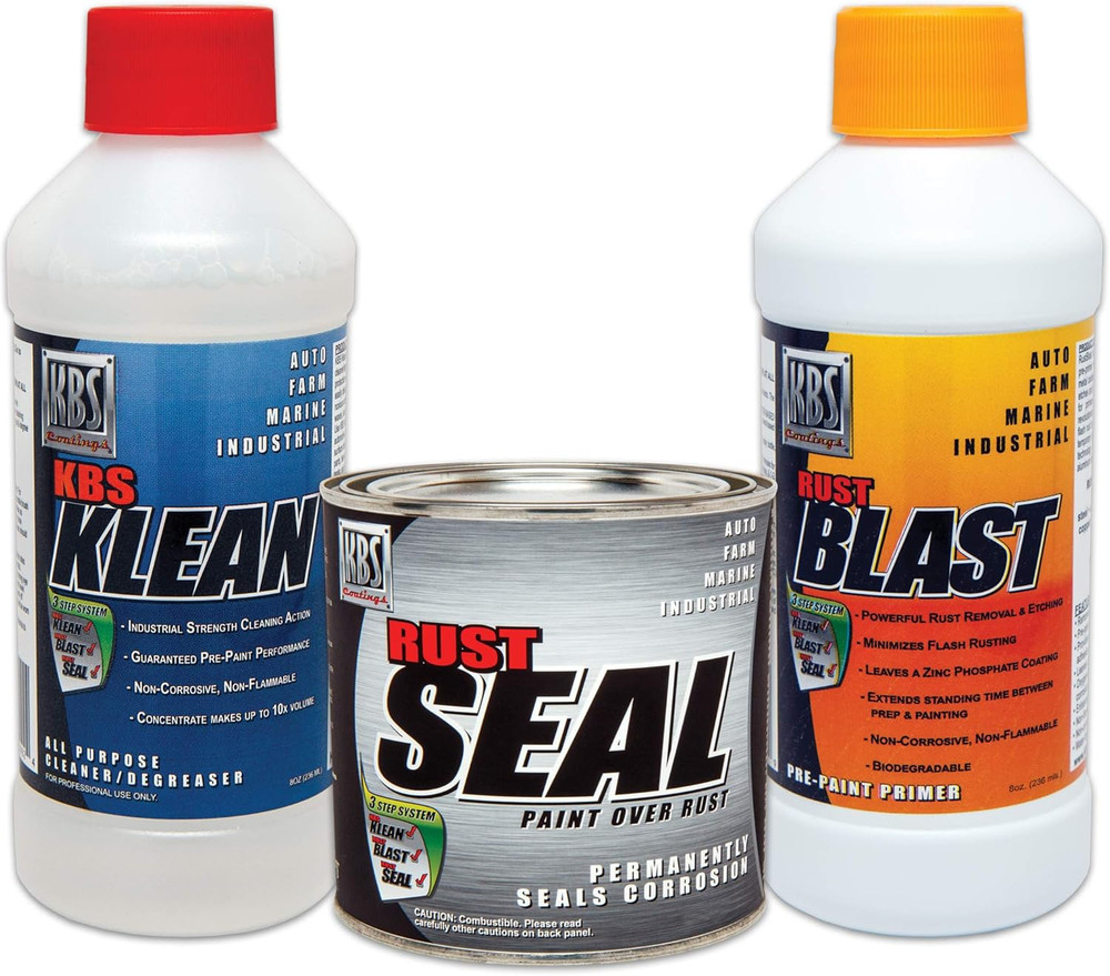 50001 Gloss Black System Sampler, KBS Klean (8Oz.), Rust Blast (8Oz.)And Rust Se