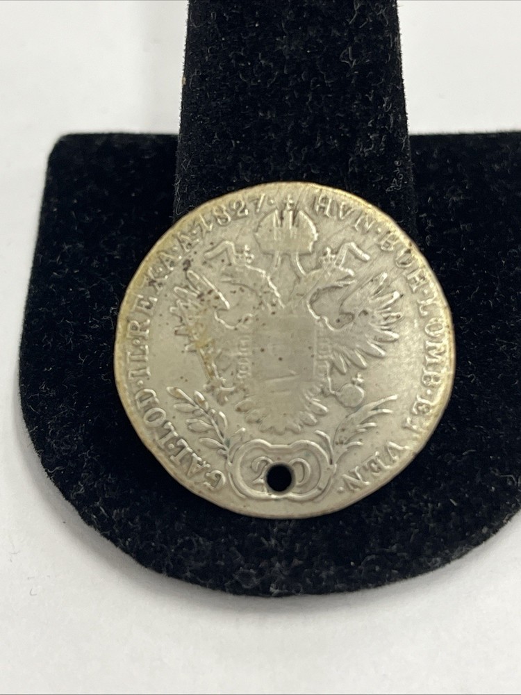 1827 B AUSTRIA SILVER 20 KREUZER