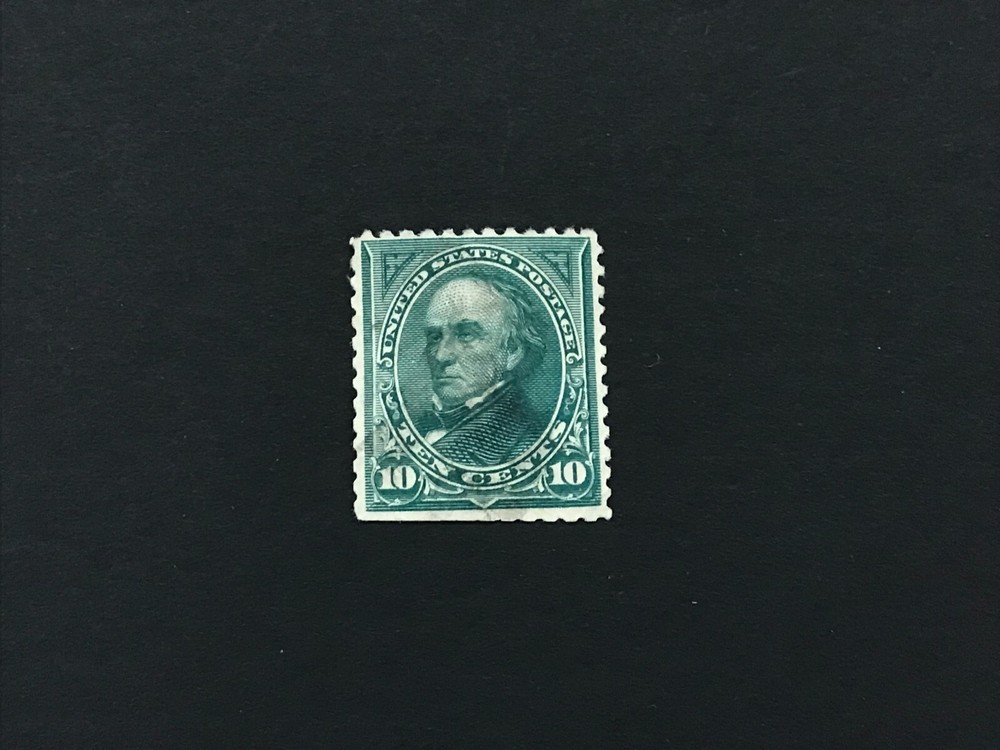 Webster 10 Cents U.S. Stamp - Cancelled / Hinged