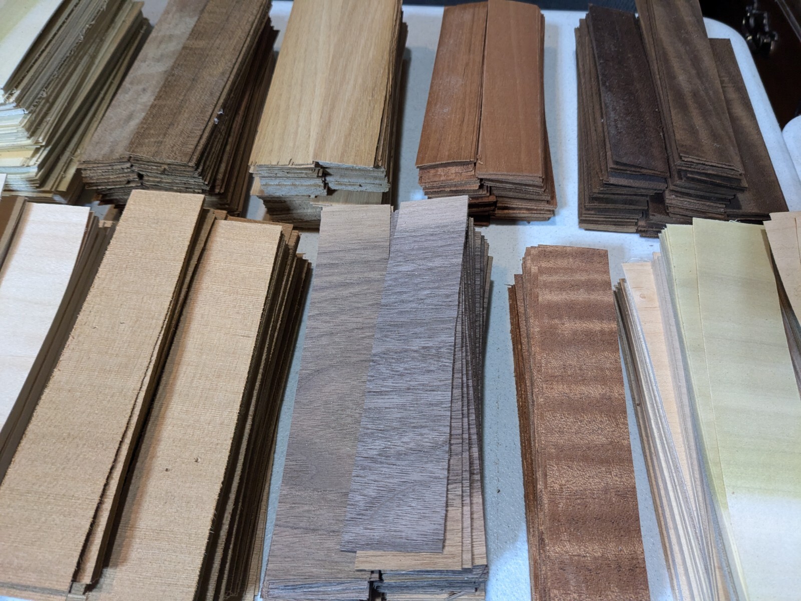 Fingerboard skateboard veneer approx 225pcs 8" x 1.5" approx.2/5 crosscut   IC10