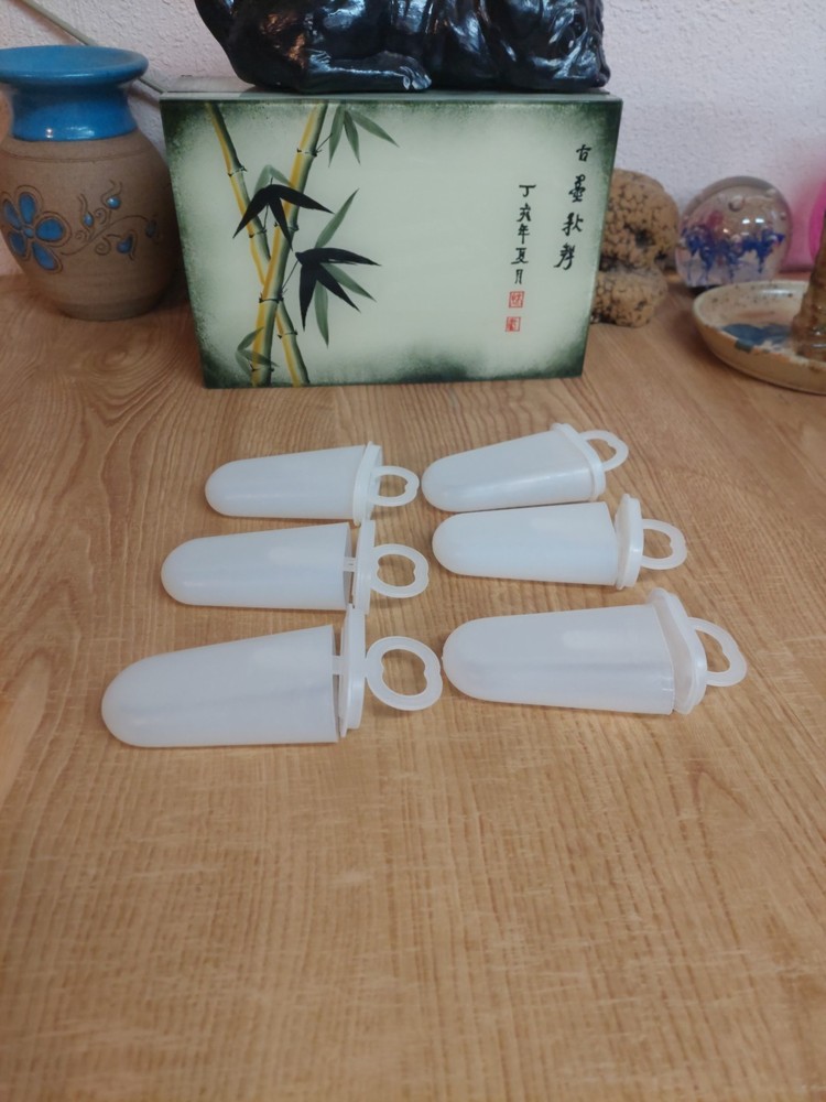 Tupperware popcicles molds 6 molds and 6 handles