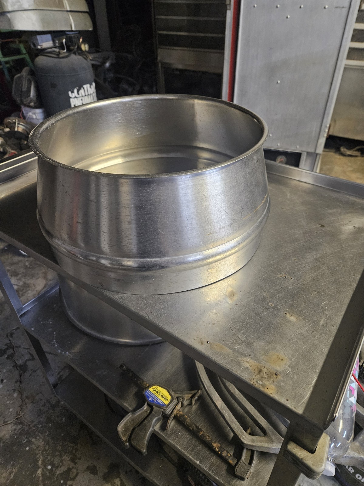 Hobart Mixer Extension Ring Sterling Steel For D-300 Or D-340 Still Good