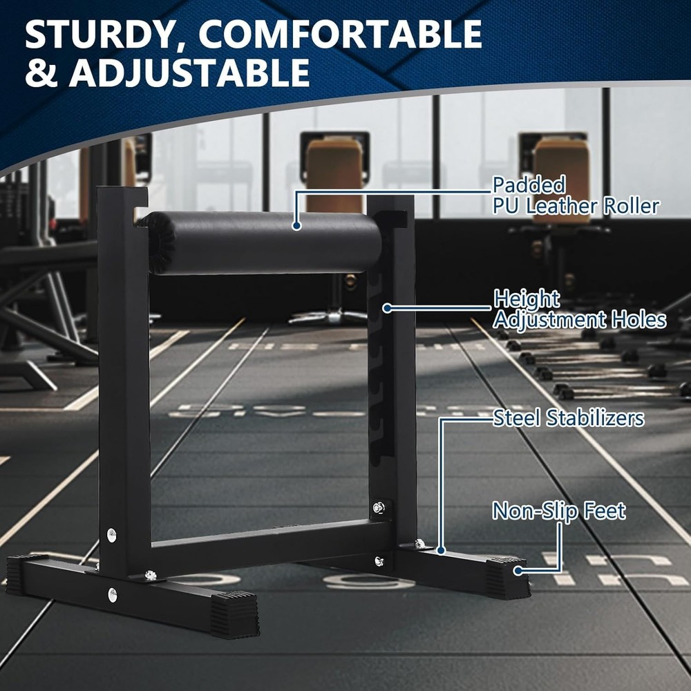 Adjustable Split Squat Stand Roller 7-Level Height Settings for Bulgarian Squats