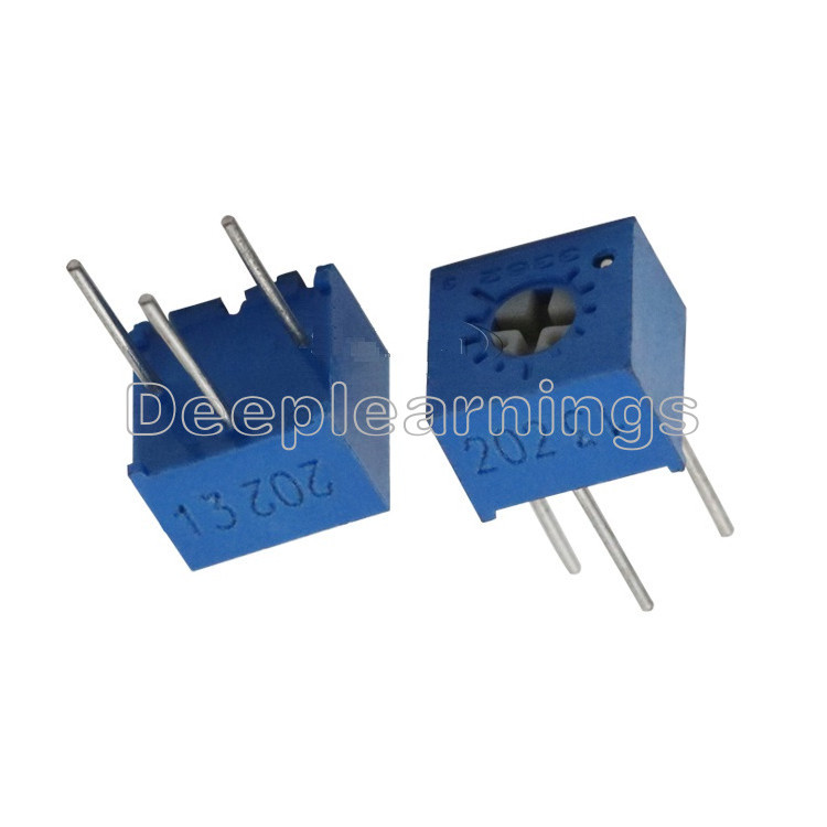 10PCS 3362P-202 3362 P 2K ohm High Precision Variable Resistor Potentiometer