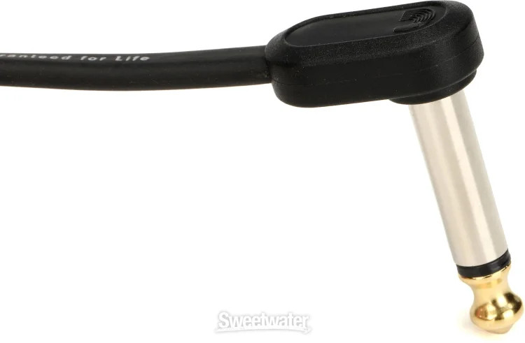 D'Addario PWFPRR202 TS Right Angle to Right Angle Flat Patch Cable - 2-inch