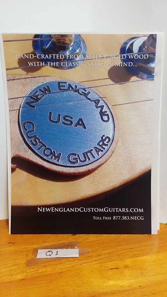 NEW ENGLAND CUSTOM GUITARS USA PRINT AD 11 X 8.5  Q-1