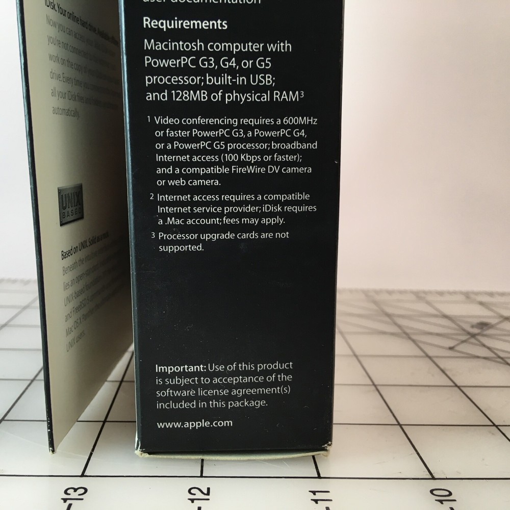 Vtg Apple Macintosh OS X 10.3 Panther Computer Software Mac COMPLETE BOX SET