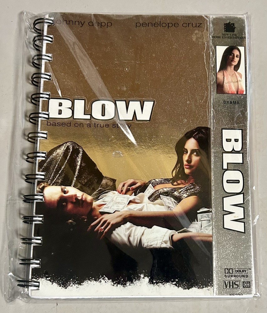 Handmade Repurposed Notebook Made From VHS Tape Cover Blow