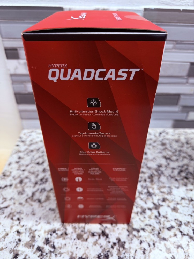 HyperX QuadCast USB Microphone Designed for Streaming Gaming Podcasts