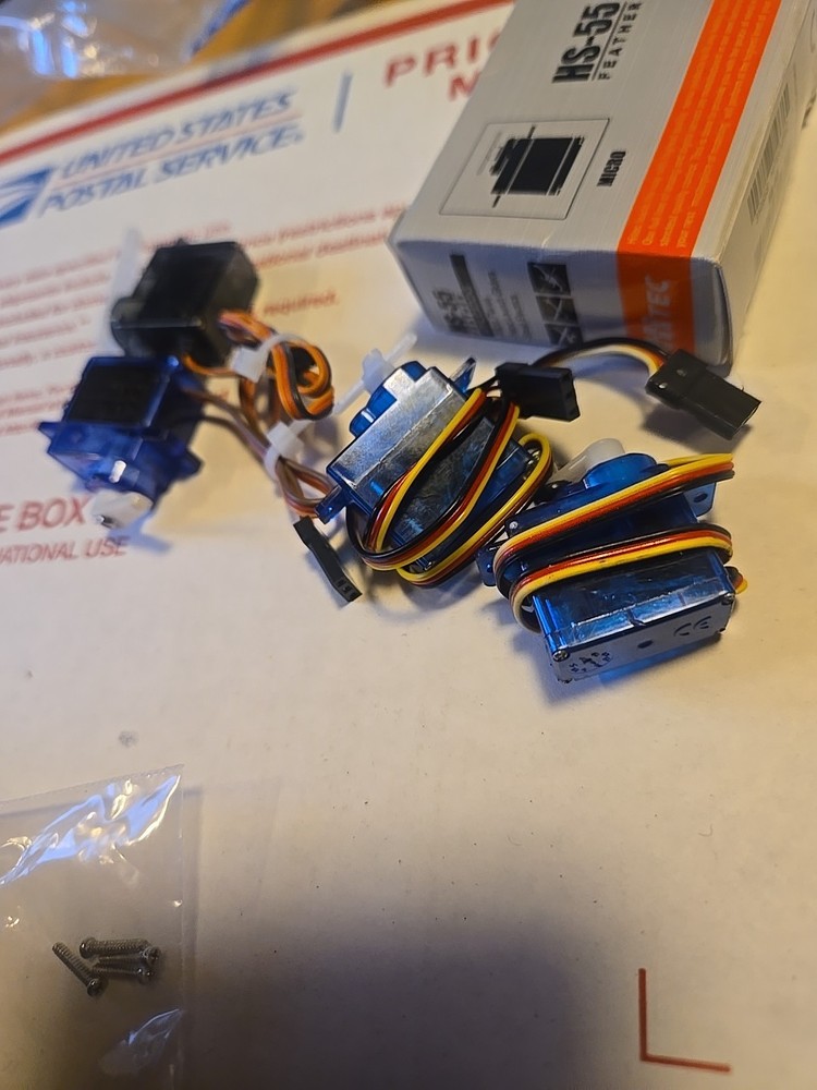 Hitec HS-55 Feather Micro Remote Control Airplane Servo, & Extras