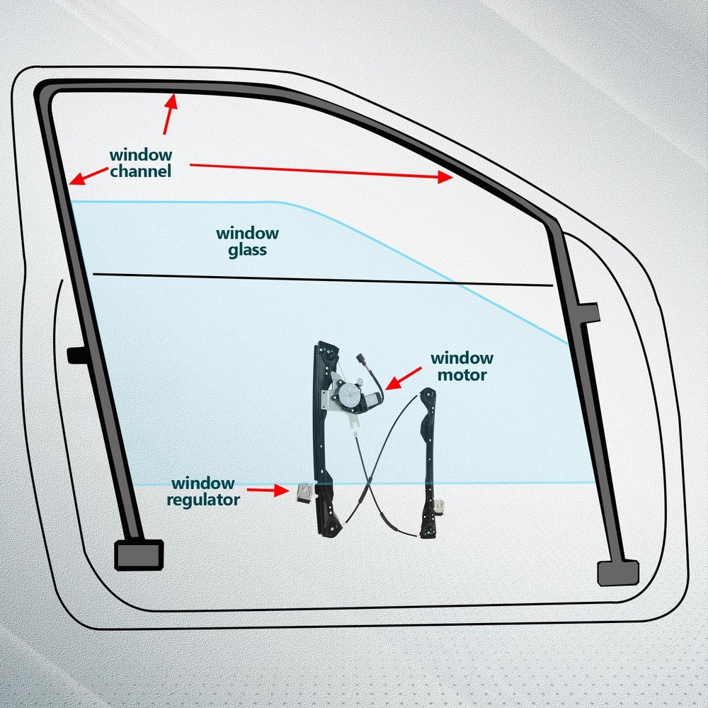 751-228 左前驱动器车窗调节器电机组件适用于 2008 - 2011 年焦点