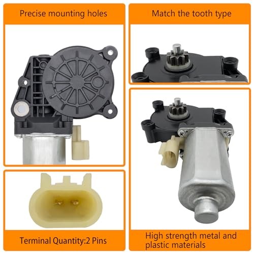 2 pins Front Left Driver Side Power Window Motor Compatible with Dodge Ram