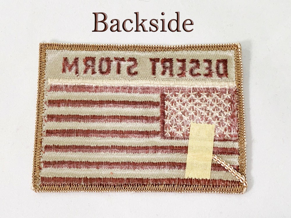2 U.S. Army Desert Storm Subdued Desert Tan U.S. Flag Patch and Eagle Patch