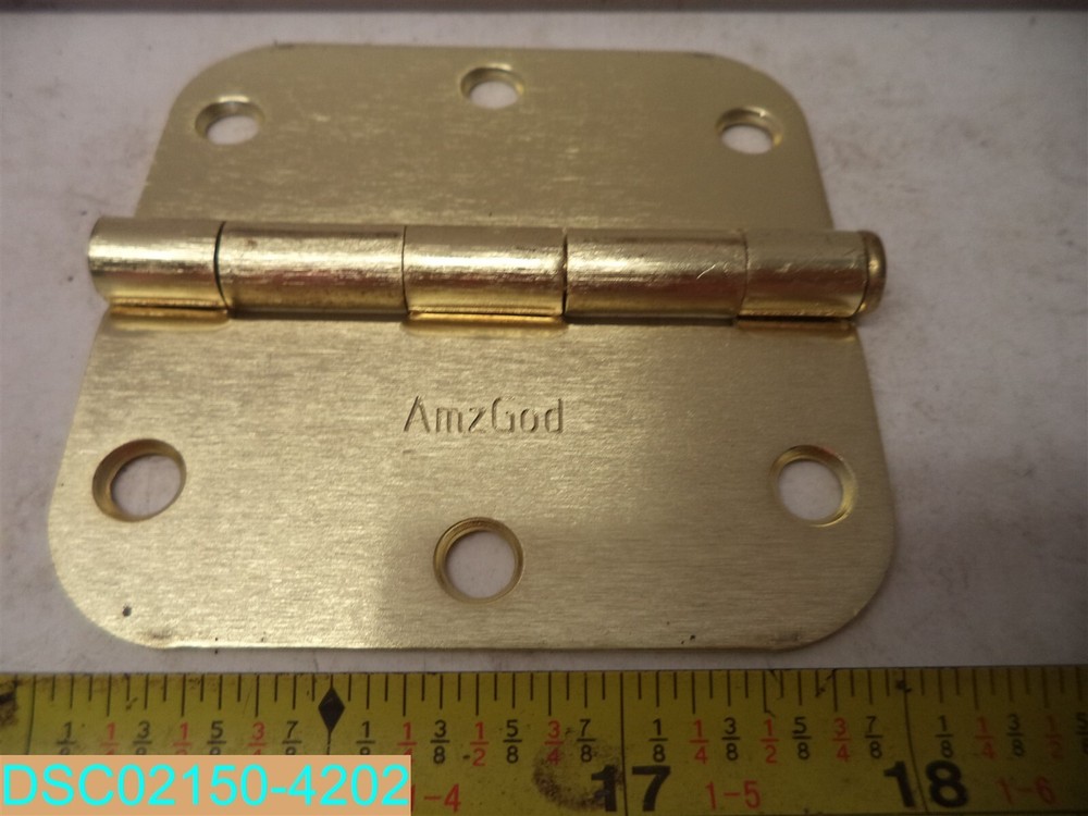 QTY=13: 3.5" By 3.5" AmzGod Gold Rounded Interior Door Hinges WITHOUT HARDWARE