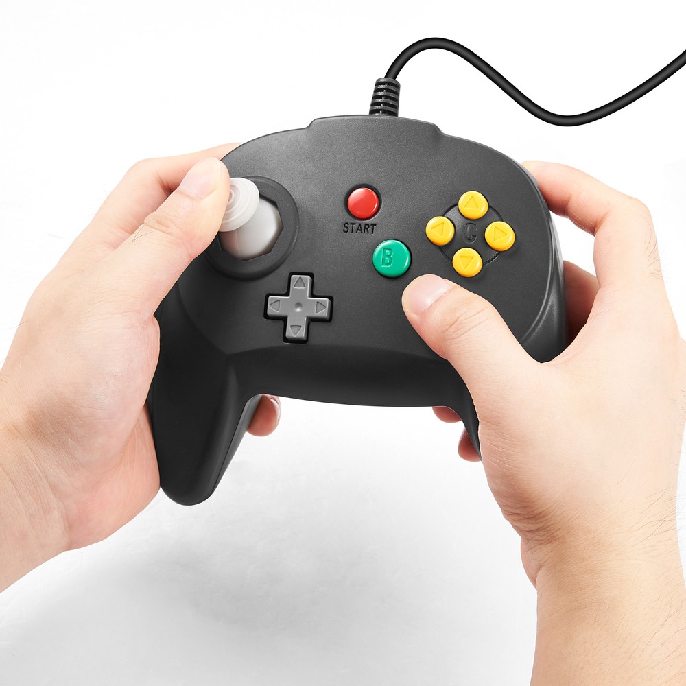 Wired N64 Gaming Controller Classic Retro Bit Gamepad For Ultra 64 Game Console