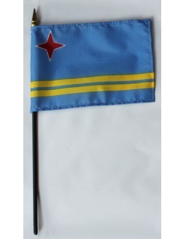 Aruba 4" x 6" Mounted Flags
