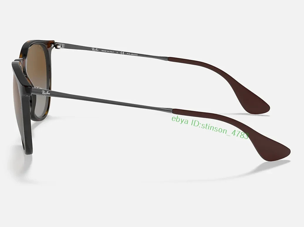 Ray-Ban Erika Polarized Sunglasses RB4171 RB4171 710/T5 54-18 Brown/Light Havana