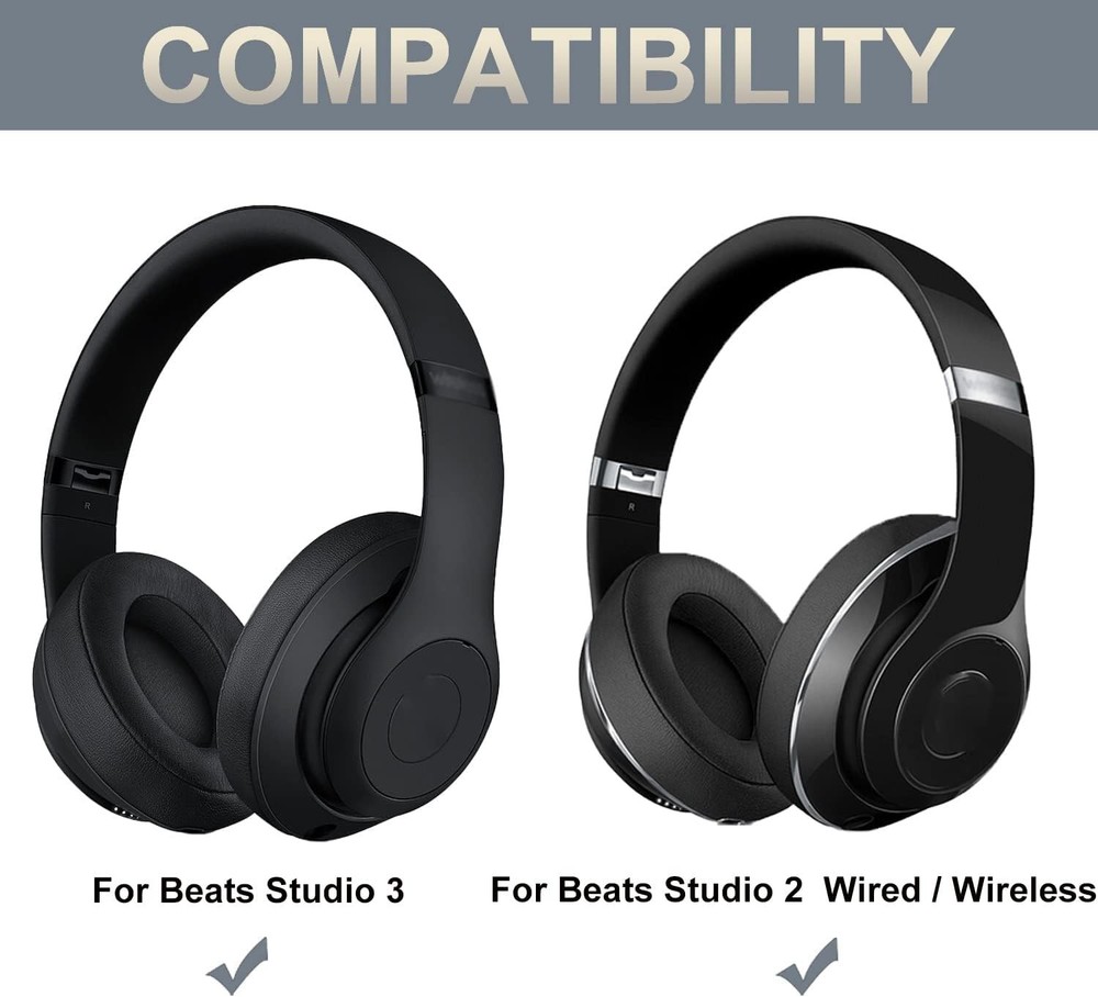 Studio 2/3 Replacement Ear Pads Cushions for Beats Studio 2 & Studio 3(B0500 ...