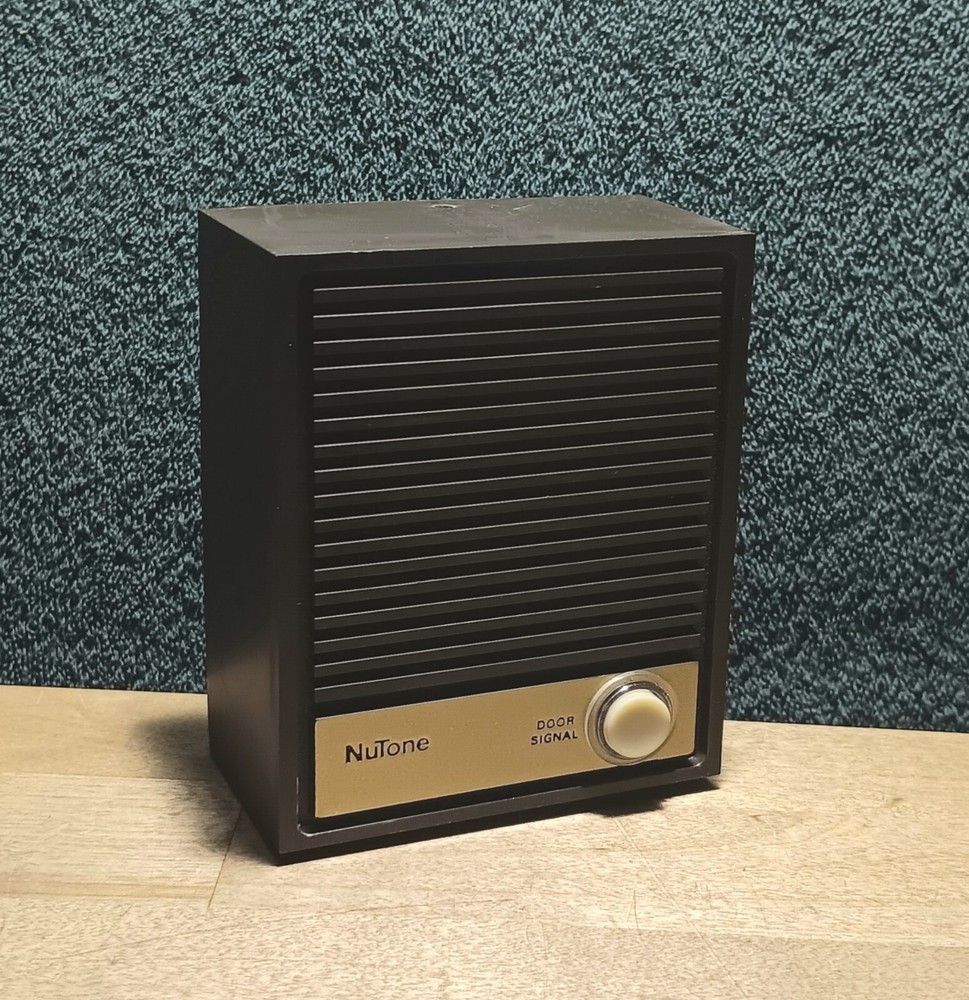 NuTone® ISB64 Surface Mounted Door Speaker (Dark Brown / Brass Trim)