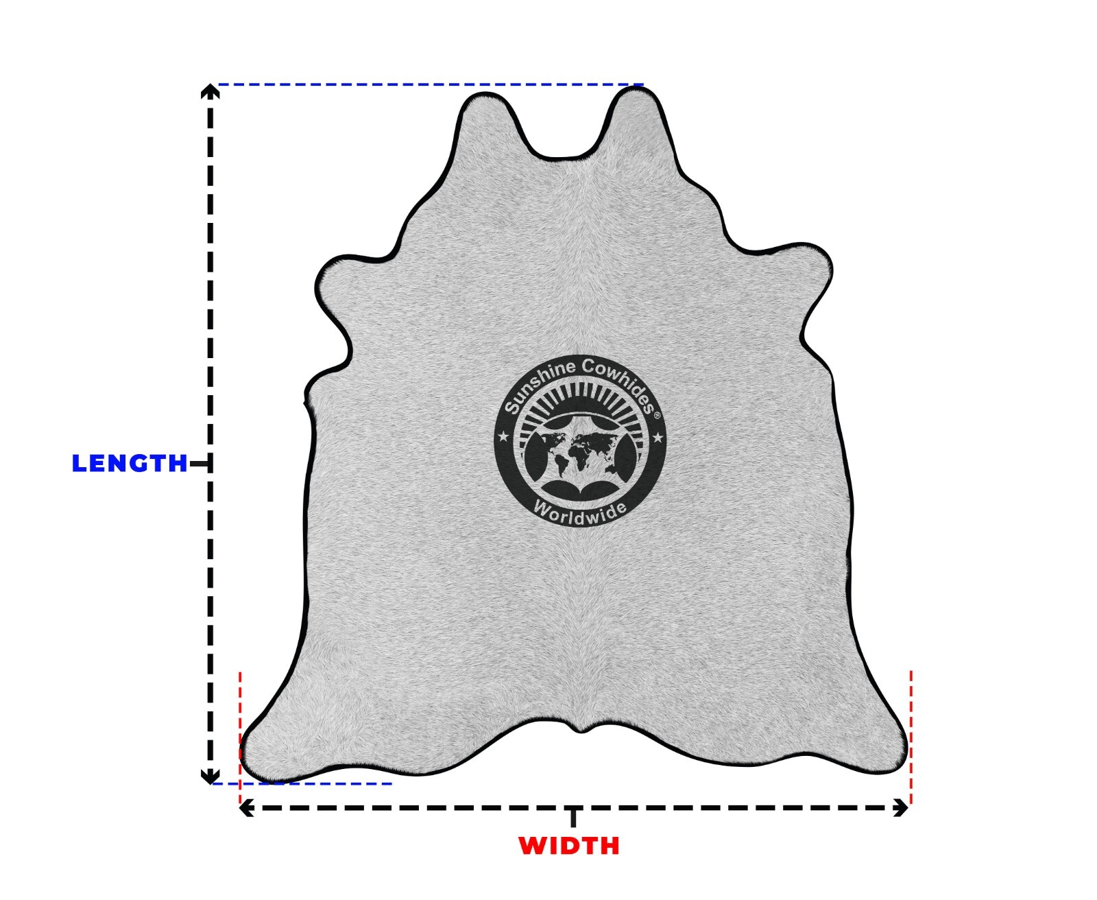 Genuine Cowhide Rug Brindle Reddish - Size 6X6'