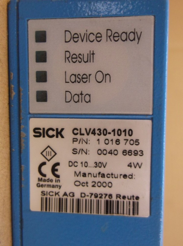 Sick CLV430-1010, 1016705 Industrial barcode reader, scanner,