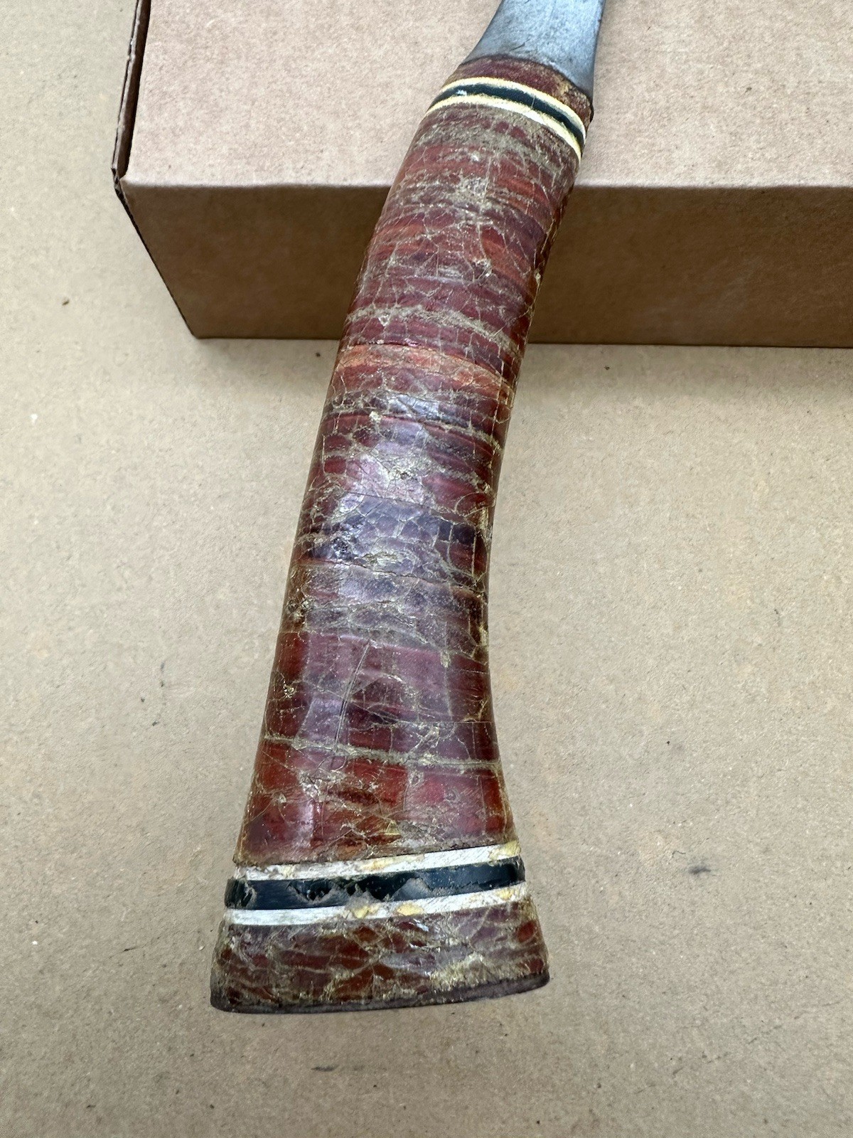 Vintage Estwing Sportsman'S Axe 13" Camping Hatchet USA Steel Leather Handle