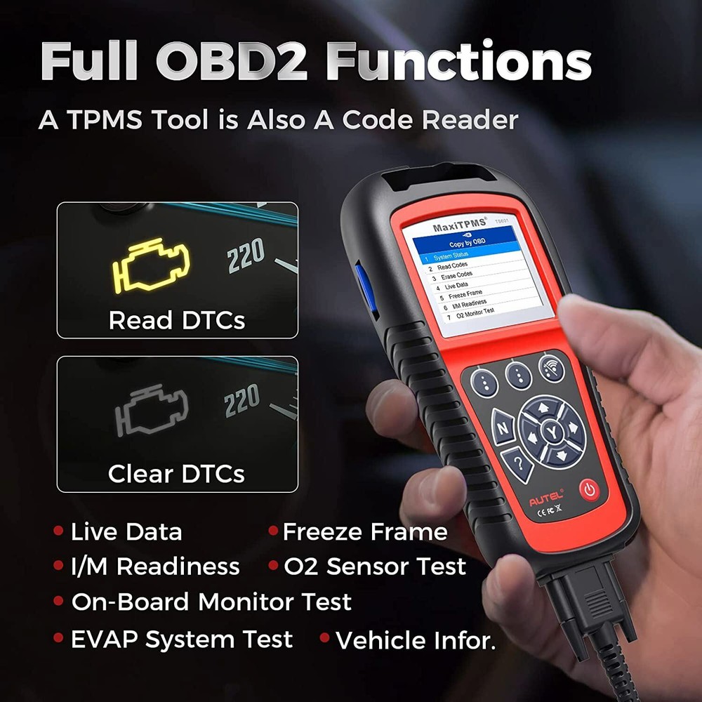 Autel MaxiTPMS TS601 OBD2 OBDII Scanner TPMS Tire Sensor Diagnostic Reset Tool