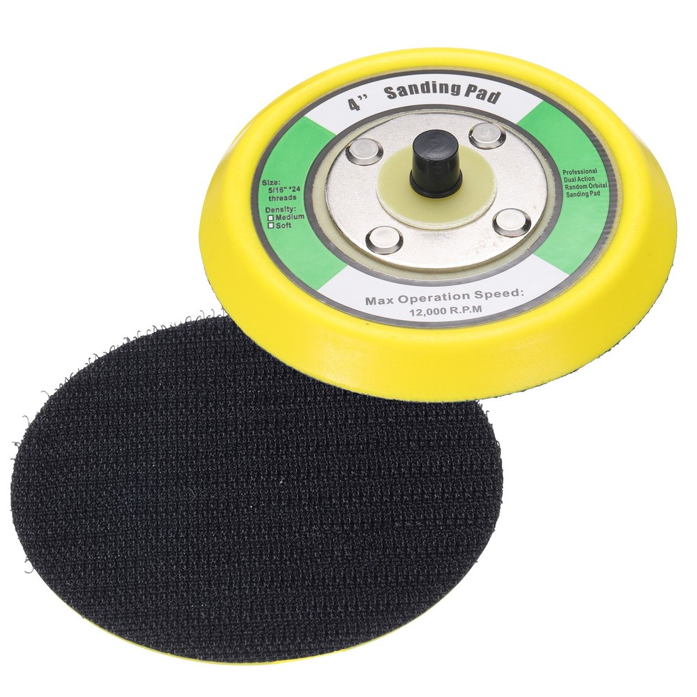 4" Hook and Loop Backing Sanding Pads with 5/16"-24 Thread, Y + B 2Pcs