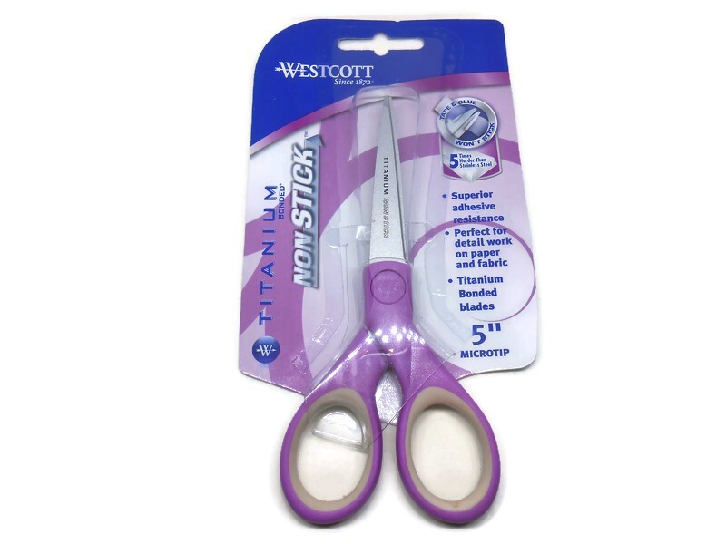 Westcott 15130 Titanium Non Stick 5" Microtip Scissors