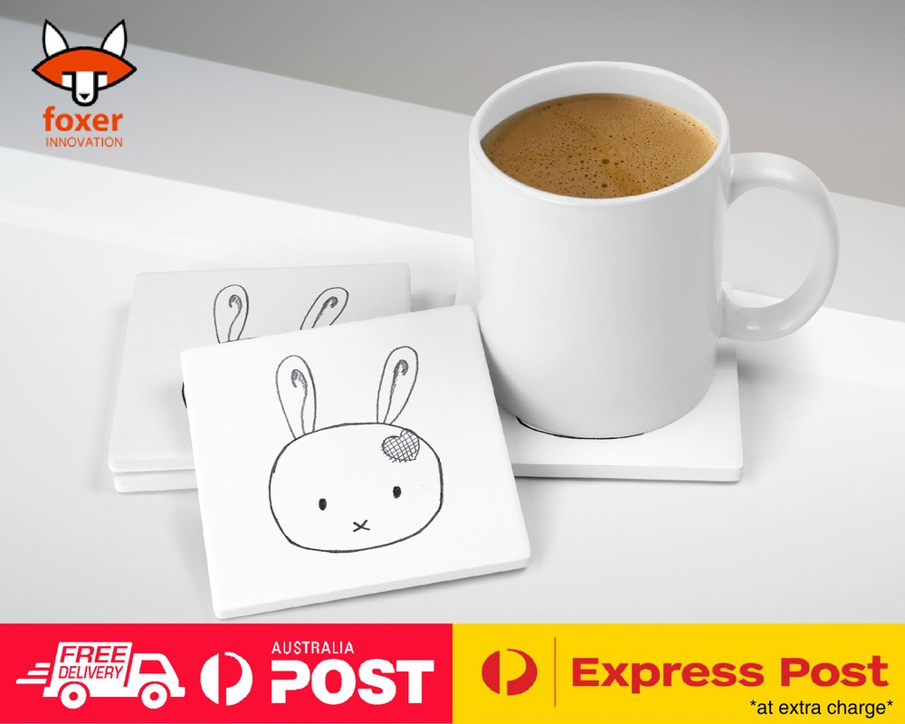 COASTER COFFEE DRINKING MAT|BUNNY RABBIT HAMSTER SKETCH #3