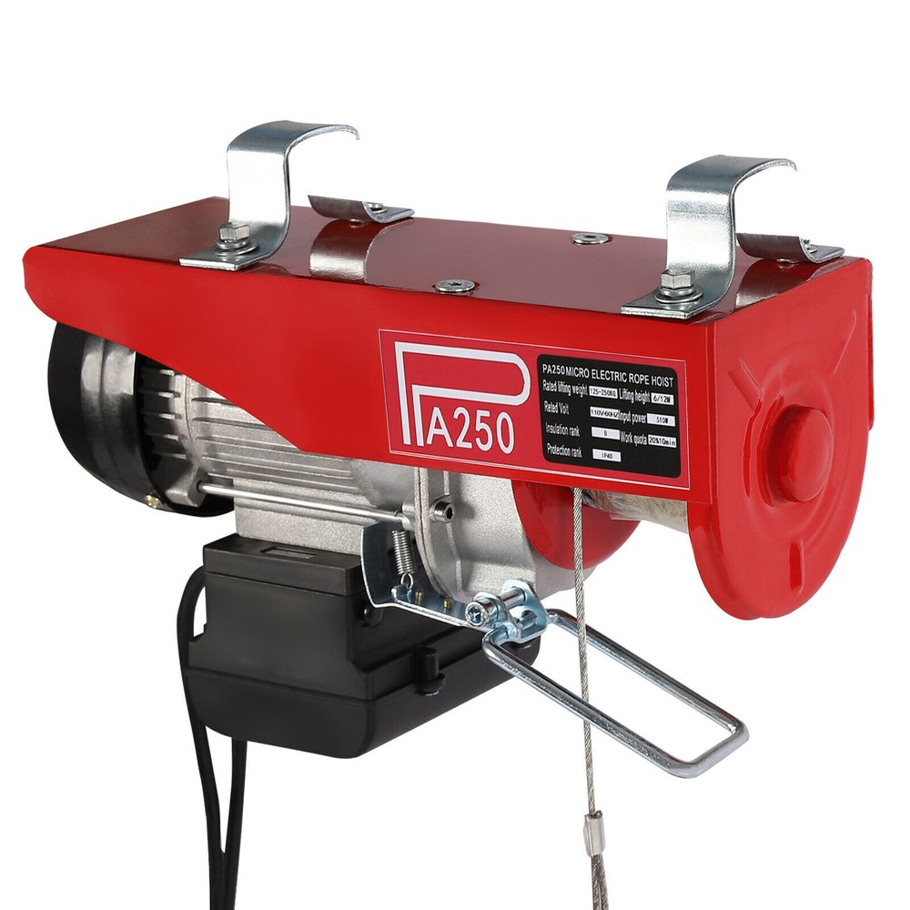 550LBS Electric Hoist Winch Engine Crane with Wireless 110V