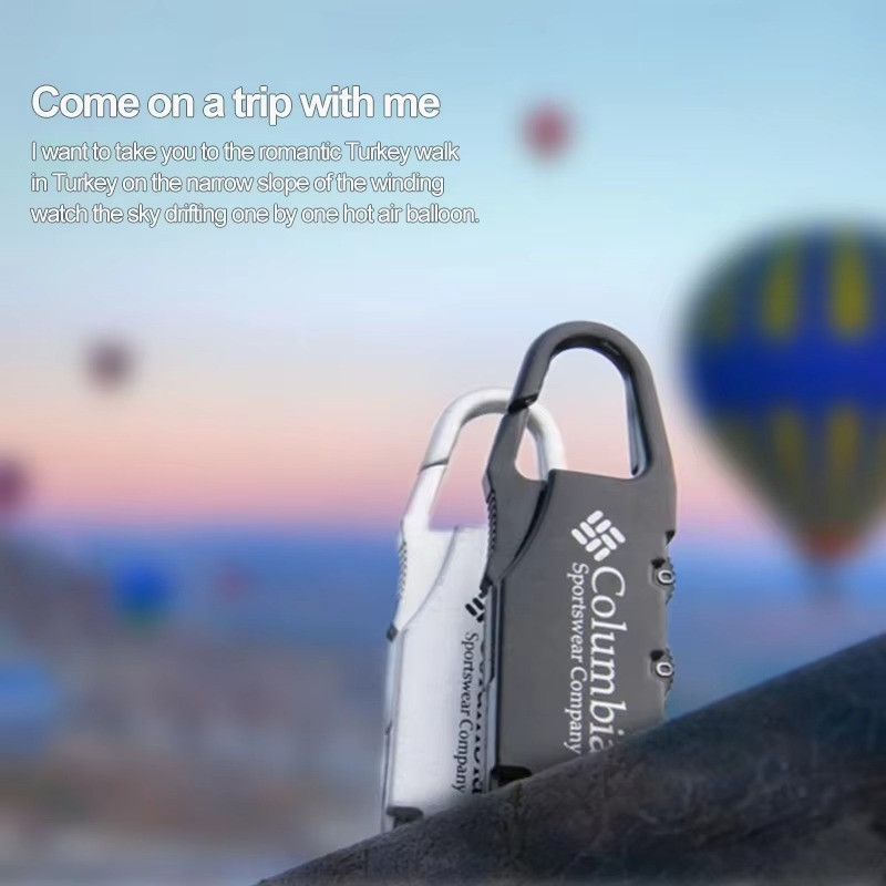Mini Backpack Zipper Padlock with 3 Digits Combination for Luggage Suitcase