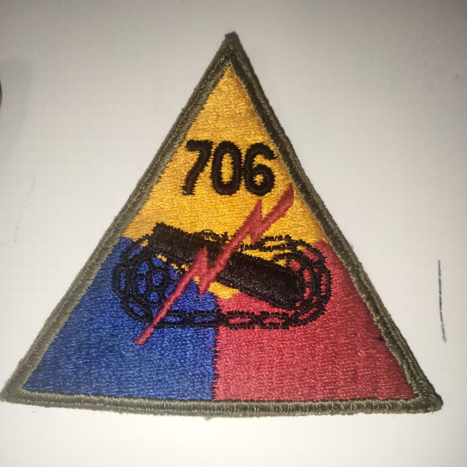 706th Tank Battalion WW2 US Army Original Patch United States Militaria