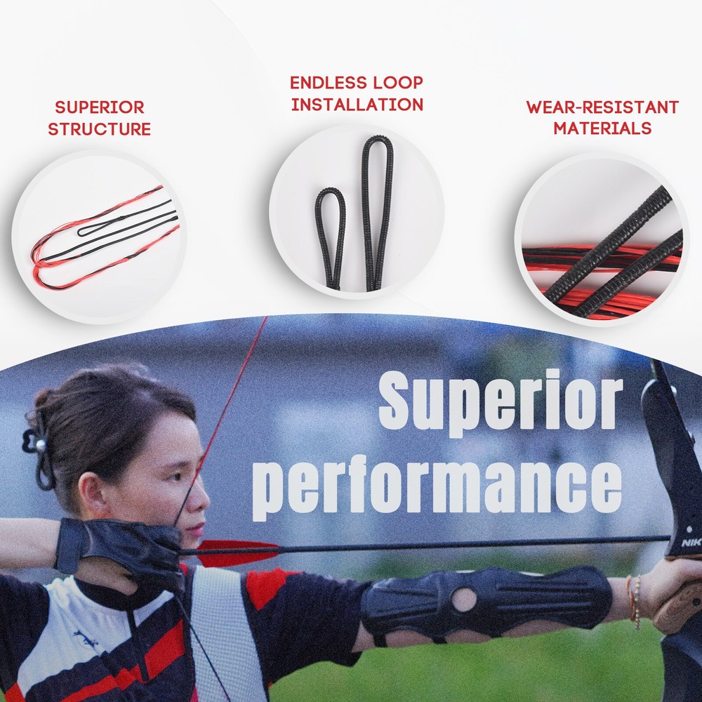 56-62'' Bow String Replacement 14 16 Strands Bow String for Recurve Bow&Long Bow