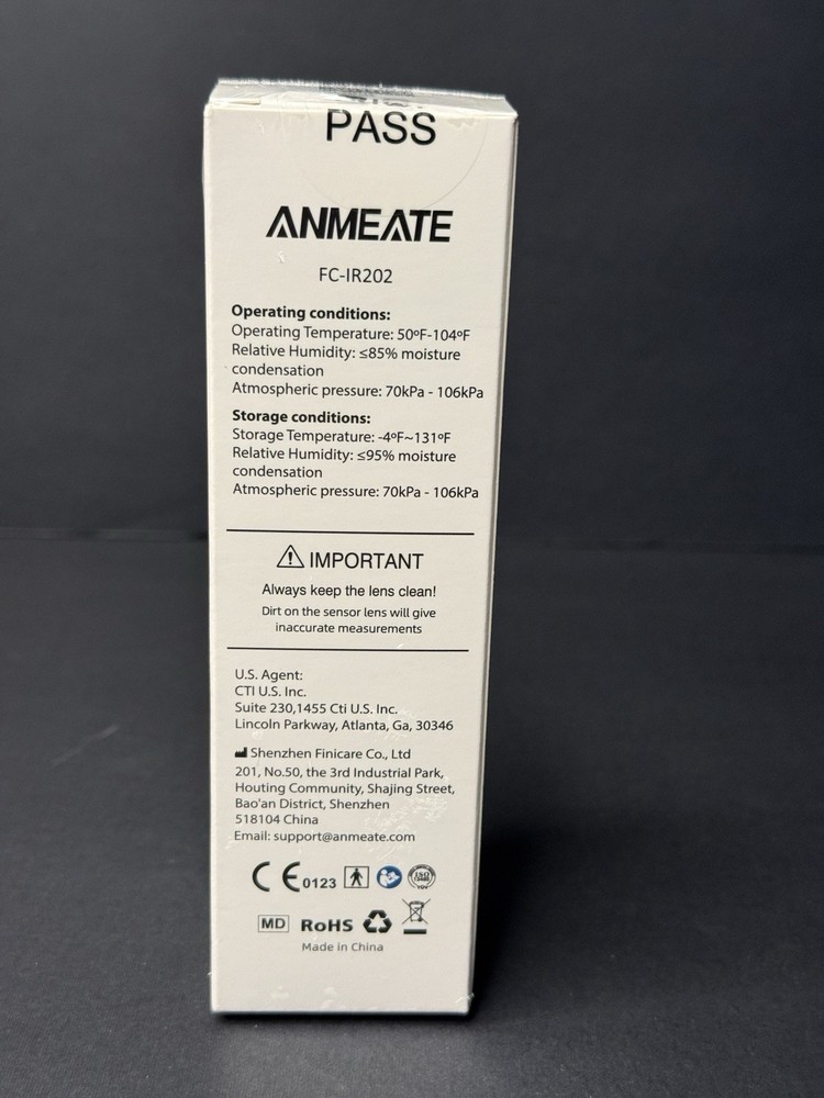 ANMEATE No-Touch Forehead Thermometer Infrared Digital Touchless Thermometer for