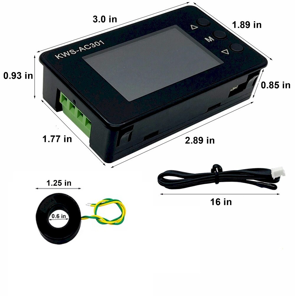 Electric Power Consumption Watt Meter Usage Meter 120/240 VAC 0-100 Amps #E12B