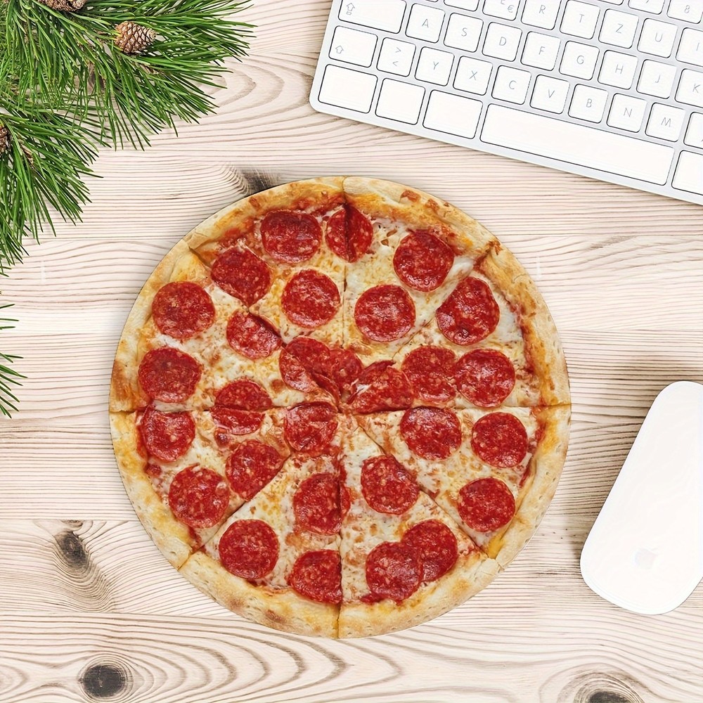 2D Pizza Pattern Mouse Pad Office Computers Laptops Office Desk Decor Mouse Mat