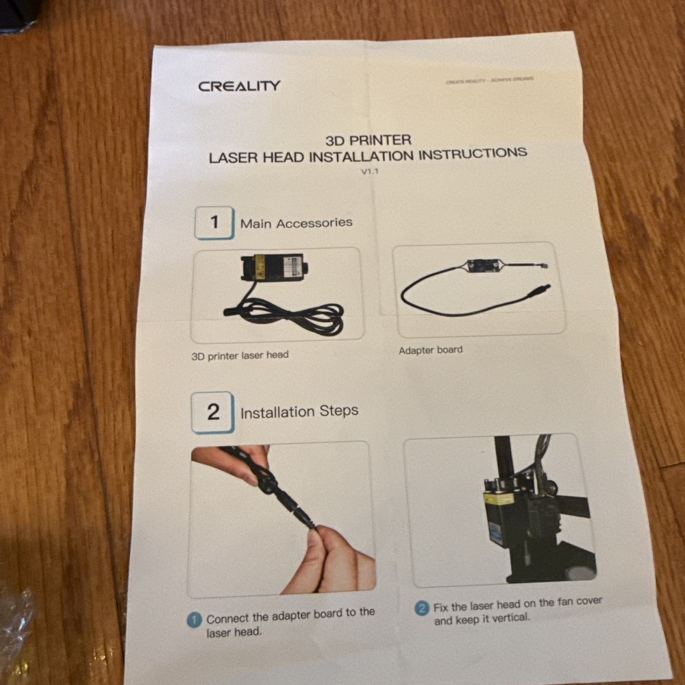 Creality Adjustable Focus Blue-vlolet Laser Kit NEW OPEN BOX