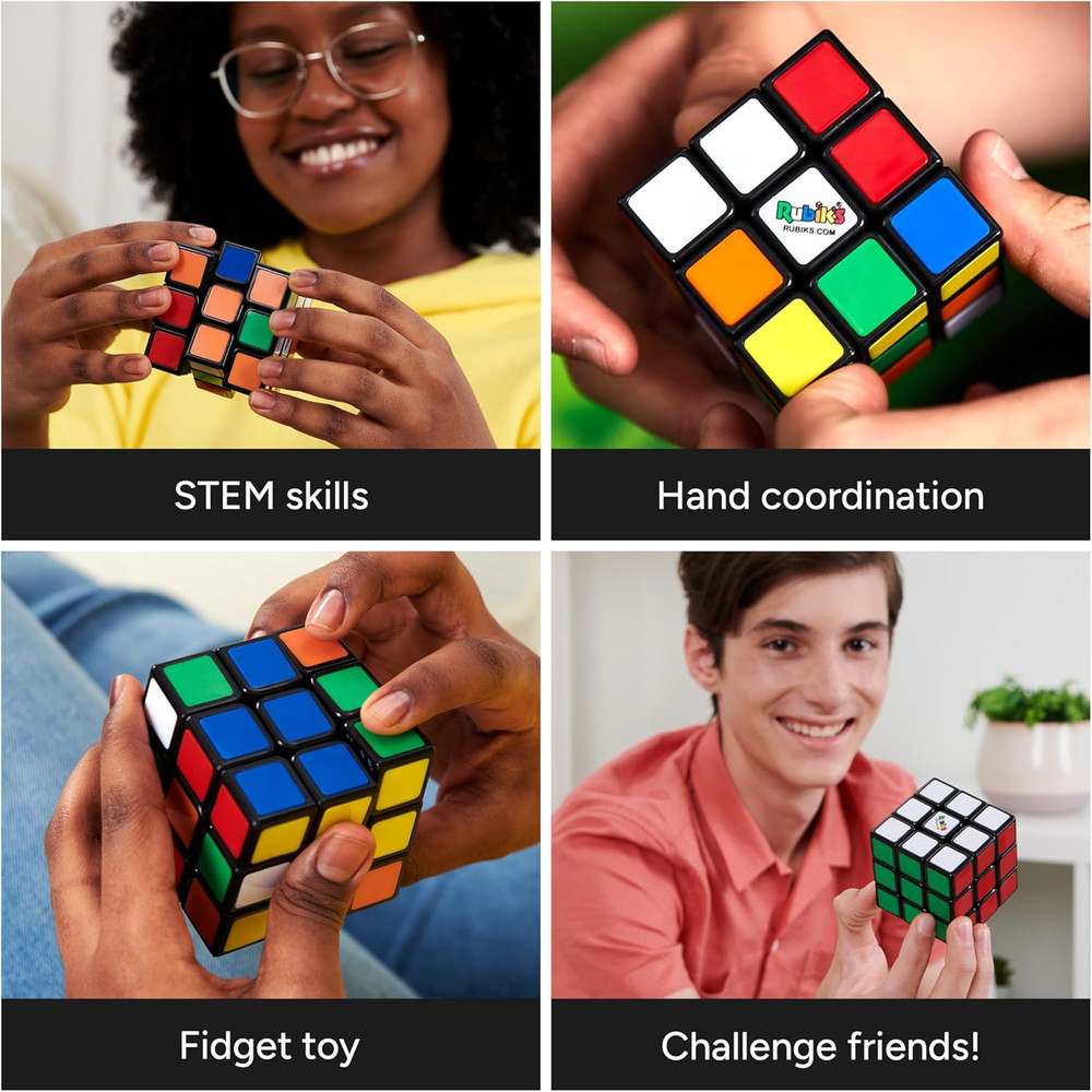 Cube, the Original 3X3 Cube, Problem-Solving Brain Teaser, Color-Matching Puzzle