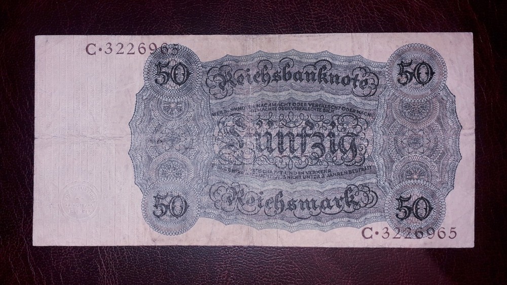 Germany 50 mark banknote,1924year(normal condition)