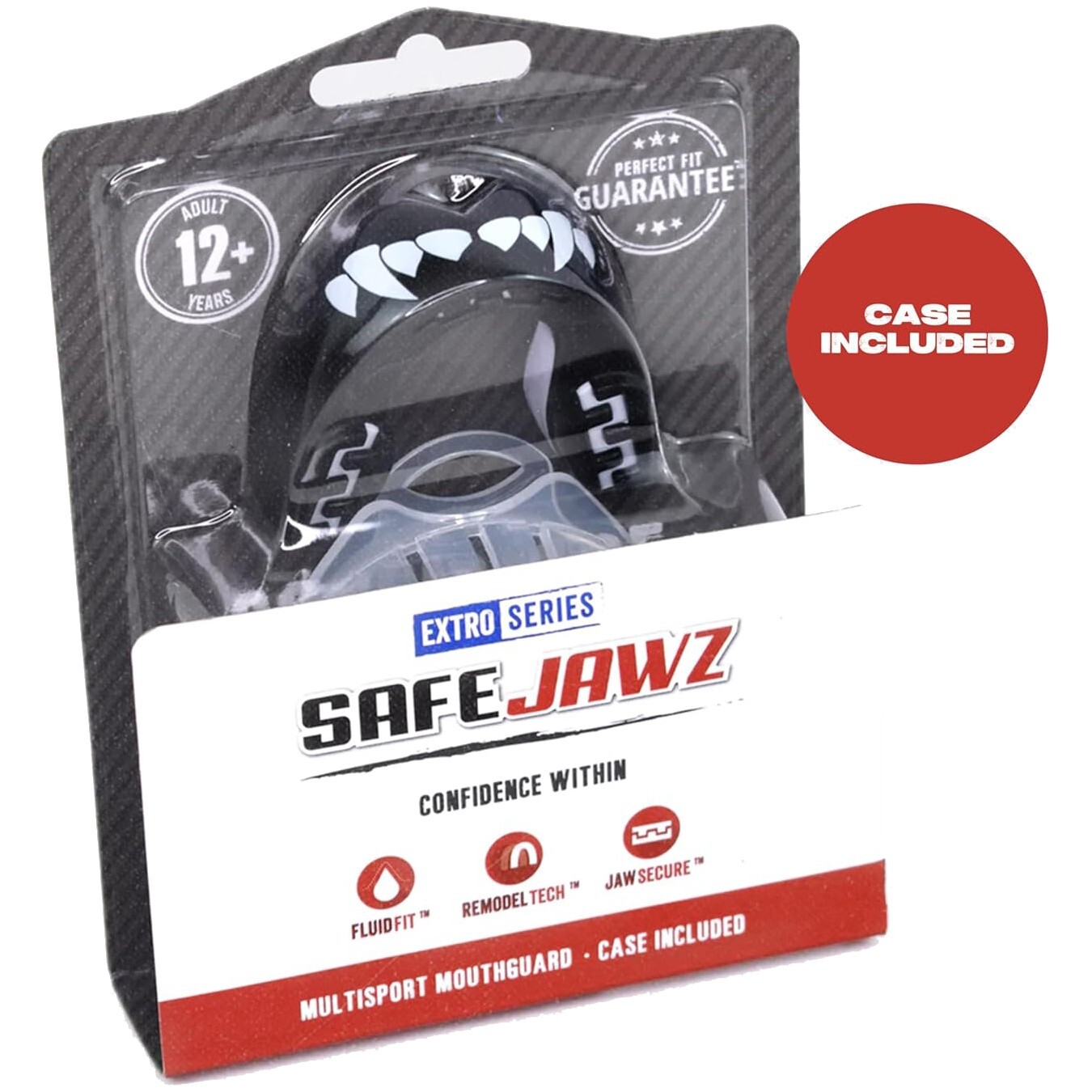 SafeJawz EXTRO Sports Mouthguard Dual Layer Premium Mouth Guard with Case