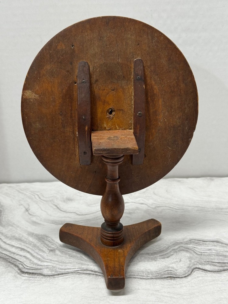 Antique Apprentice Piece Salesman Sample Tilt Top Table Miniature
