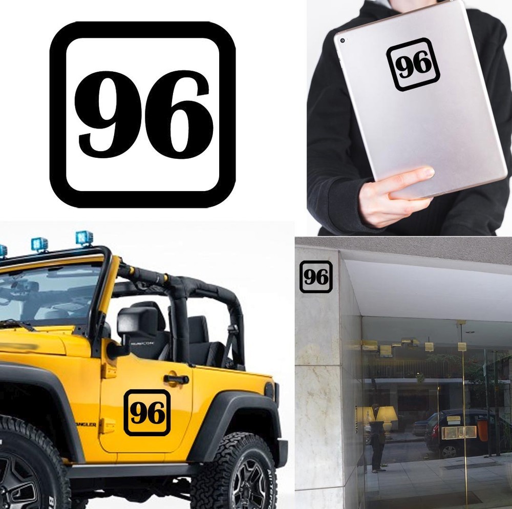 Sticker Vinyl Number 96 Version v1sq