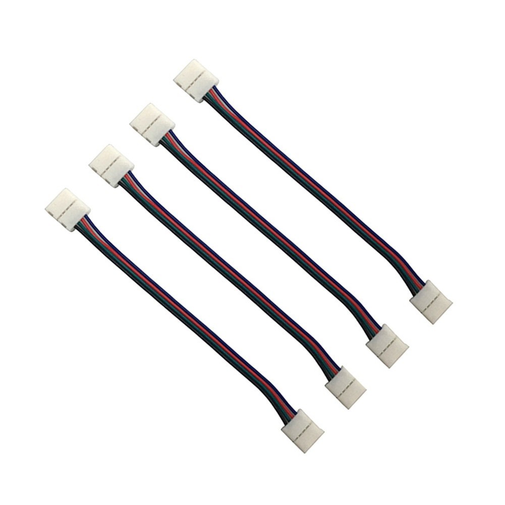 4 Pcs Power Adaptor Strip LED Light Strips Connection Cable Connector