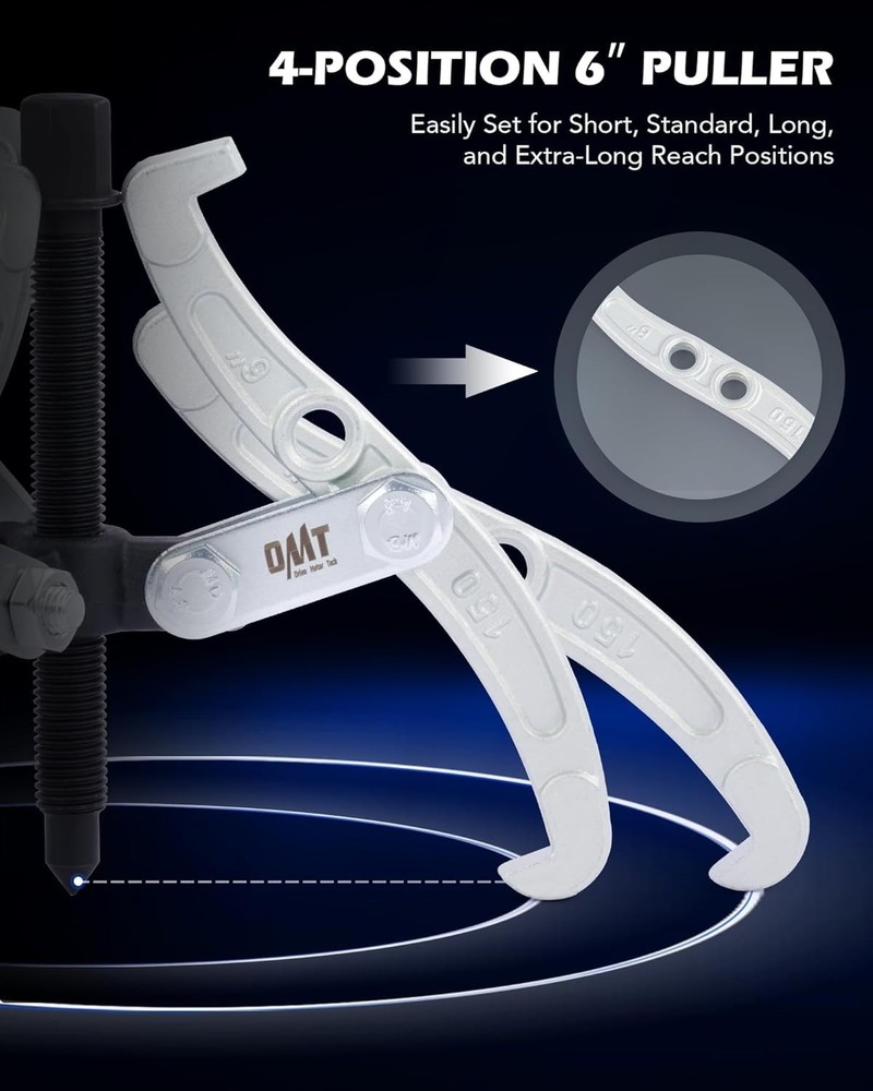 Heavy Duty Pulley Puller with Reversible Jaws - 3 pcs Kit
