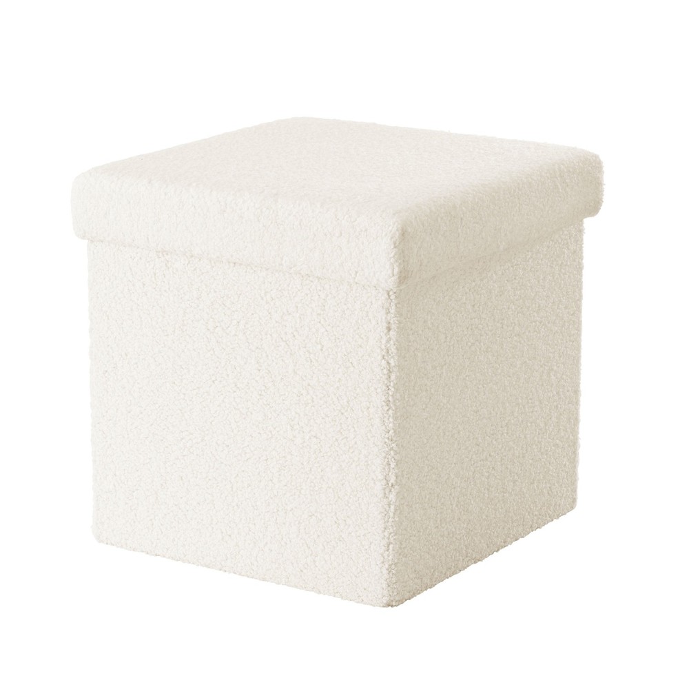 Mainstays Collapsible Storage Ottoman, Cream