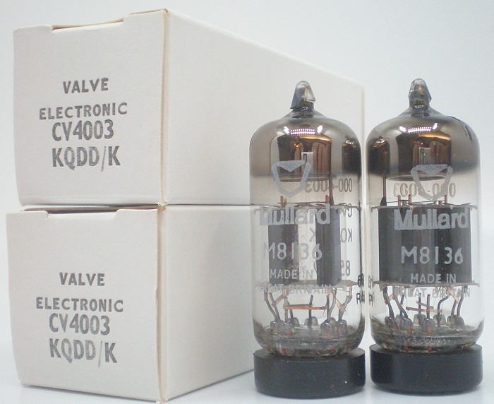 Mullard ECC802S=M8136=12AU7WA=CV4003 ECC82, small shield,box plate,UK made!TUBE
