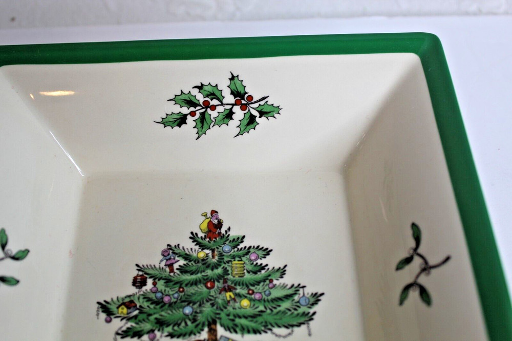 Spode Christmas Tree 6" Square Trinket Candy Dish Tray