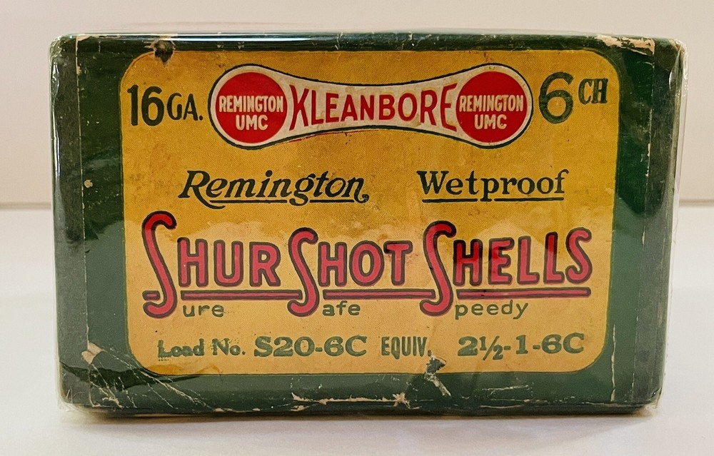 Remington 16 GA Kleanbore Shur Shot Shells, 2 Piece Empty Shell Box.